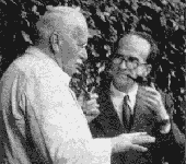 C G Jung and Mircea Eliade at an Eranos Meeting, 1952 (Click for a View of Ascona)
