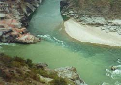Confluence of the Alaknanda and Bhagrathi Rivers, Creating the Ganges River