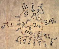 Chinese Constellations, A Star Map From Dunhwang (7th Century). You can find the Big Dipper, which the Chinese call the Northern Dipper, but everything else is new.