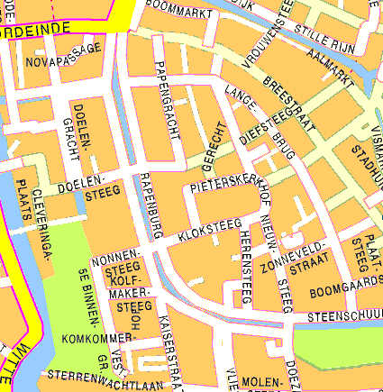 Street Map of Leiden Near Hotel