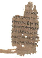 Papyrus Fragment of Homer (c0200, somewhat later than Zenodotus). It contains parts of Odyssey 12:384-390