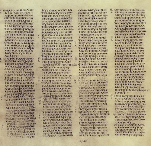The Beginning of the Gospel of John in Codex Sinaiticus